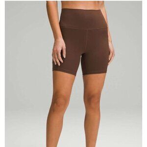 lululemon athletica Brown High-Rise Athletic Bike Shorts